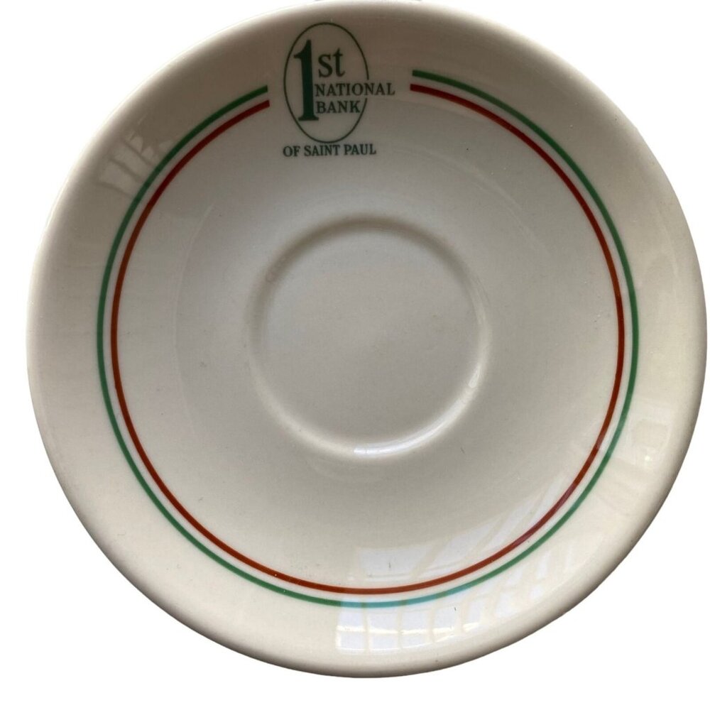 1st National Bank of ST PAUL MN Advertising Saucer Syracuse China USA vtg 1950s - Picture 6 of 6